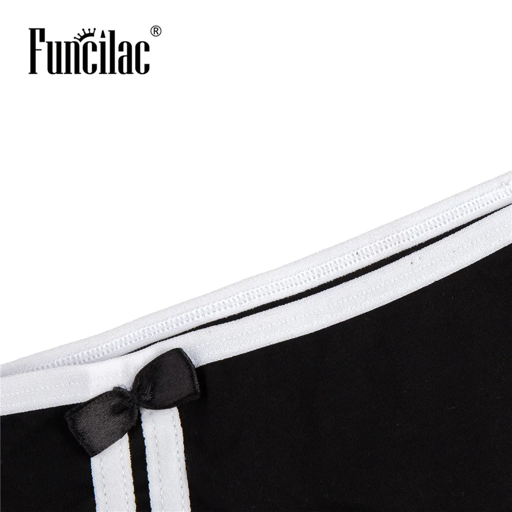 FUNCILAC однотонное нижнее белье женские хлопковые бесшовные трусики сексуальное с