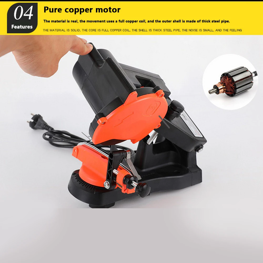 

Electric Chainsaw Chain Saw Sharpener Grinder Grinding Machine 4800RPM 85W 0-35 Household Portable Garden Tools Power Tools