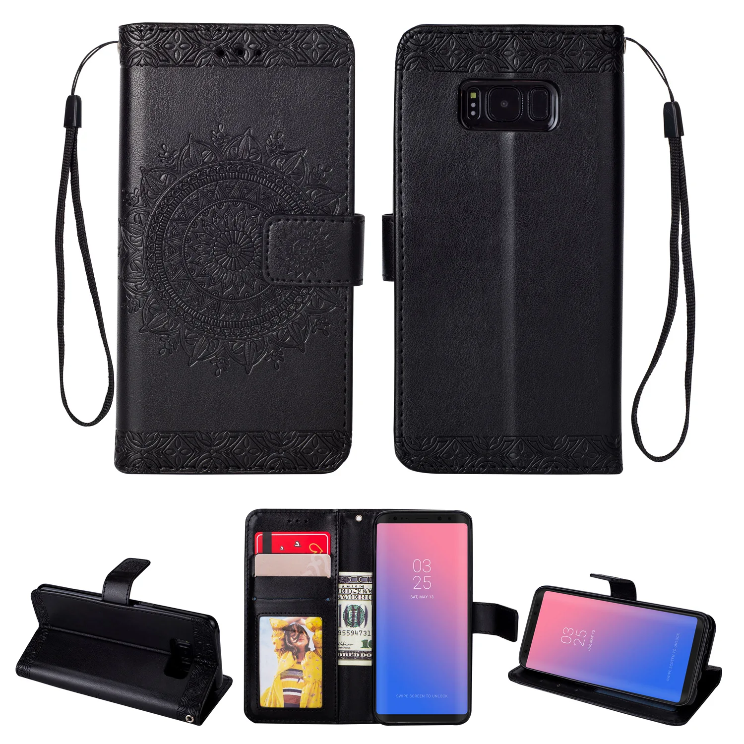 Из искусственной кожи кошелек чехол для samsung Galaxy S8Plus S9Plus флип J4 J6 2018 J3 J5 J7 2017