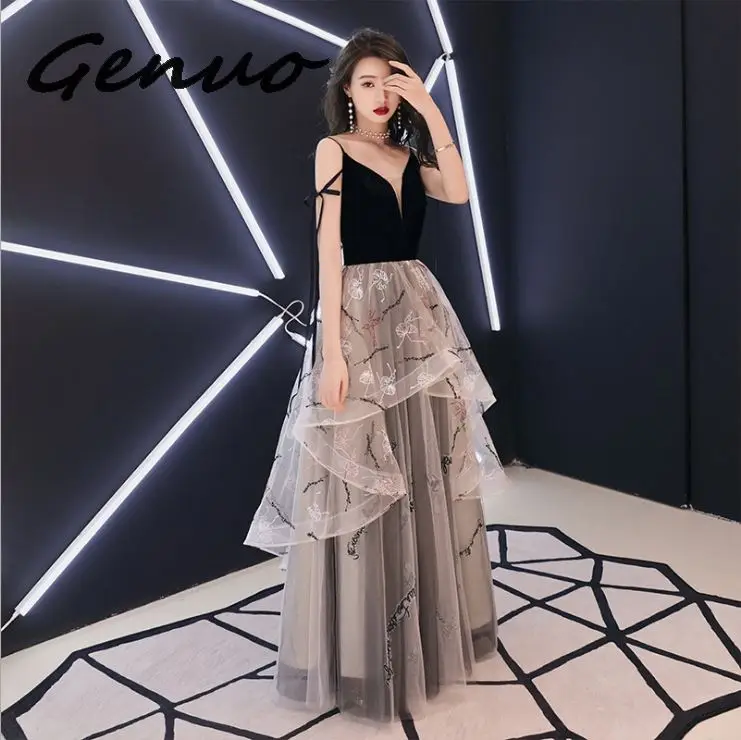 

Genuo Summer Dress Women 2019 New Sexy Off Shoulder Backless Long Party Dress Vintage Elegant Sleeveless Mermaid Maxi Dresses