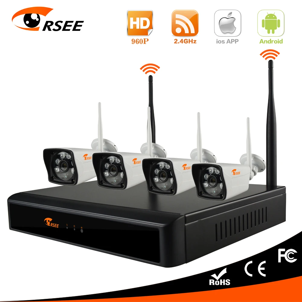 подключи и играй NVR kit 4ch 960p комплект видеонаблюдения безпроводного видеокамеры