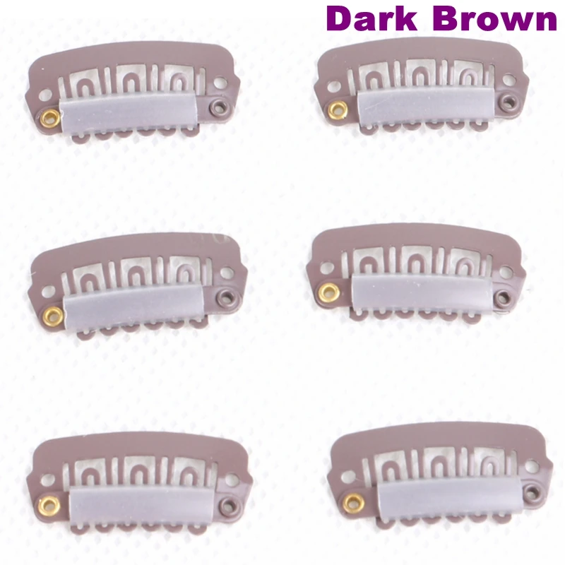 (Черный коричневый M. Коричневый L. светлый серебряный) 100 шт. 2 3 см 6 зубьев