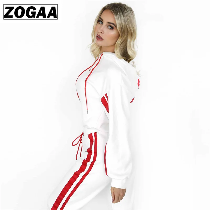 ZOGAA 2019 новинка женский спортивный костюм комплект из 2 предметов повседневная
