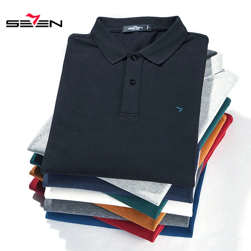 Seven New Polo рубашка мужская плюс размер 3XL 4XL брендовая поло с длинным рукавом