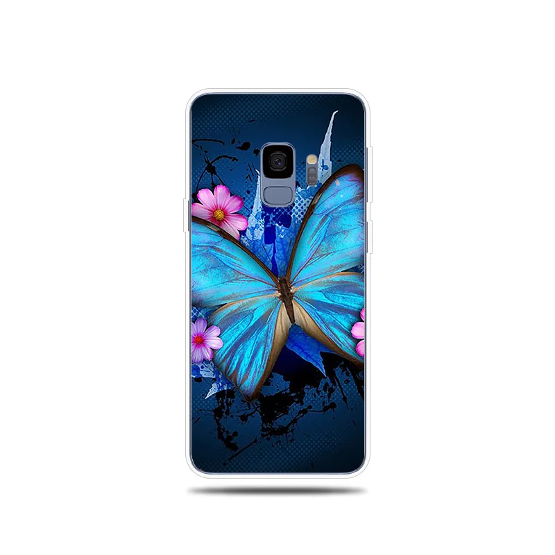Бабочка силиконовый чехол для телефона samsung Galaxy S5 S6 S7 Edge S8 S9 S10 Plus S10e мягкий Note 8 9 |