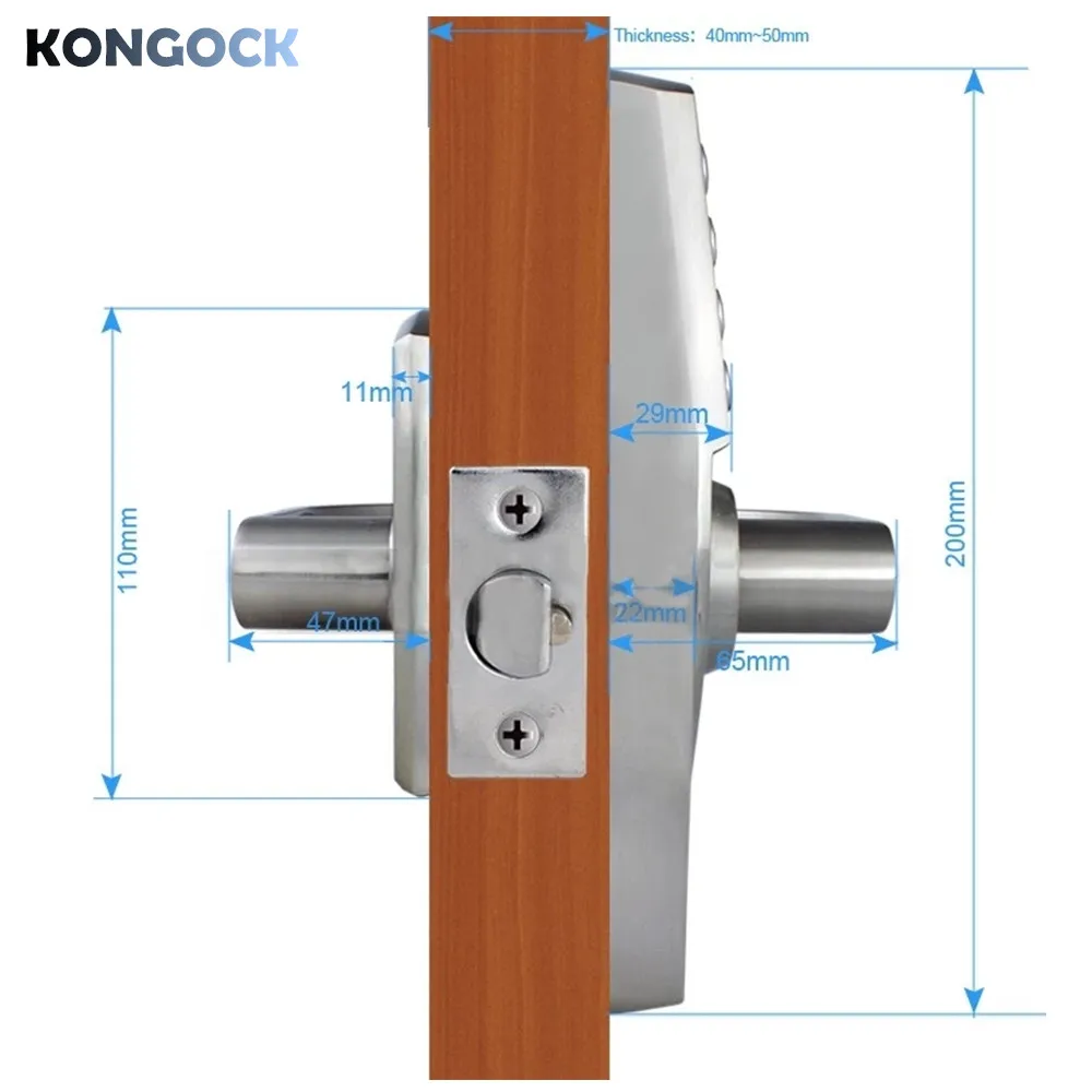 Keyless digital Password keypad умный дверной замок, дверная ручка Левая или правая ручка