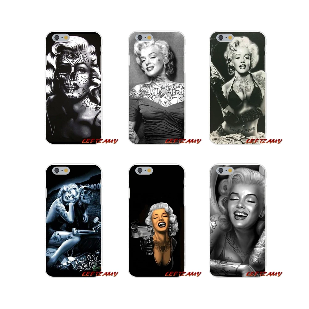TPU Прозрачный чехол для Samsung Galaxy A3 A5 A7 J1 J2 J3 J5 J7 2015 2016 2017 Paintin Мэрилин Монро тату
