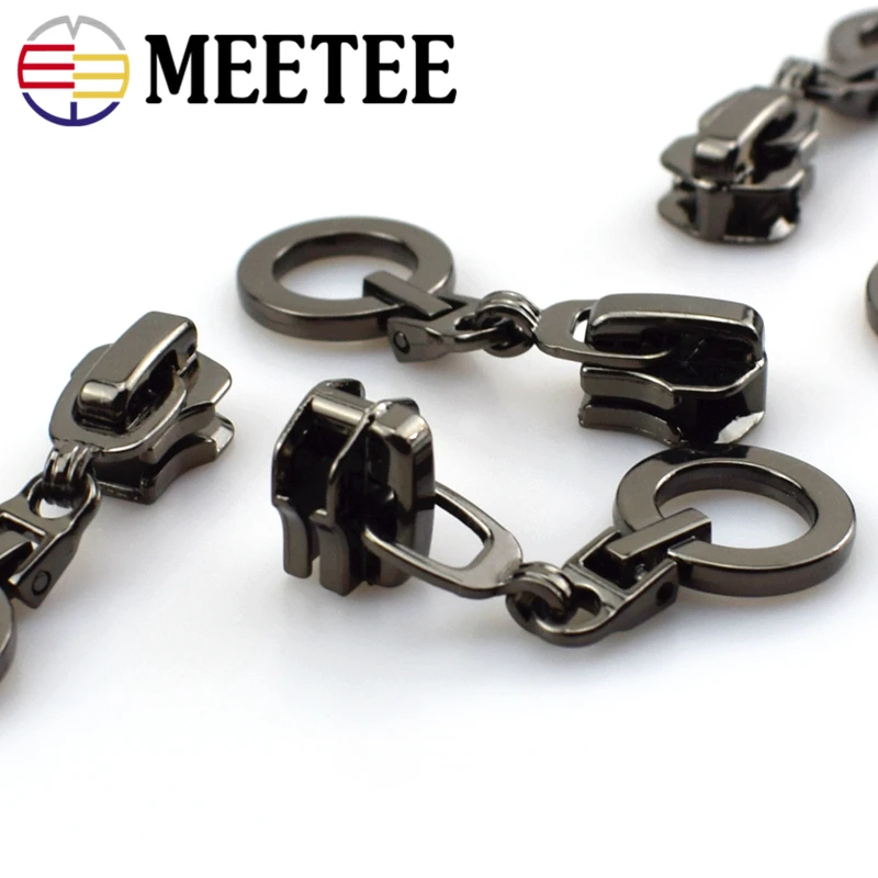 10pcs Meetee 5# Metal Zipper Head Pulls Zip Sliders for DIY Garment Clothes Backpack Sewing Tailor Tools Accessories G6-3 | Дом и сад