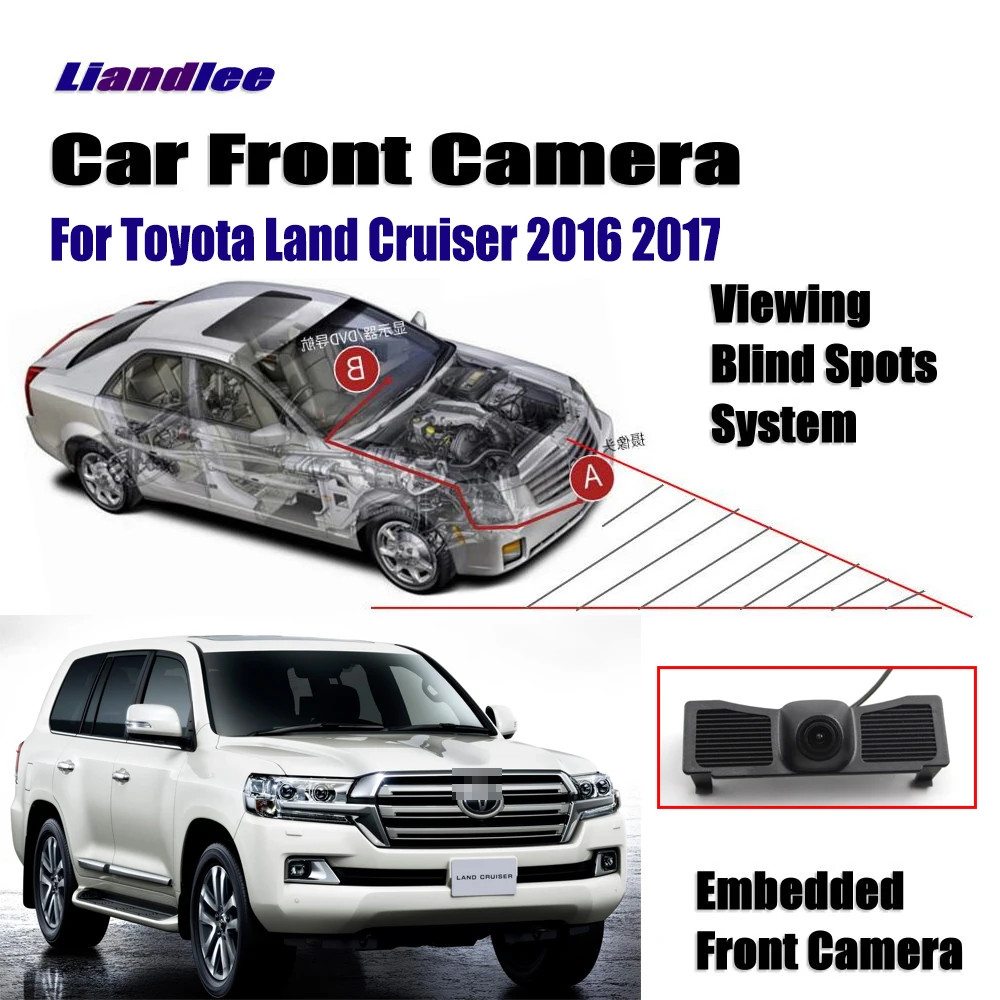 

Car Front LOGO Grill Camera For Toyota Land Cruiser 2016 2017 Not Reverse Rearview Parking CAM Wide Angle