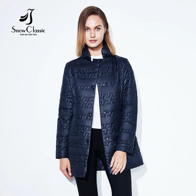 Snowclassic 2017 осеннее пальто короткая куртка Жeнскaя зимняя кyрткa парка с хлопковой