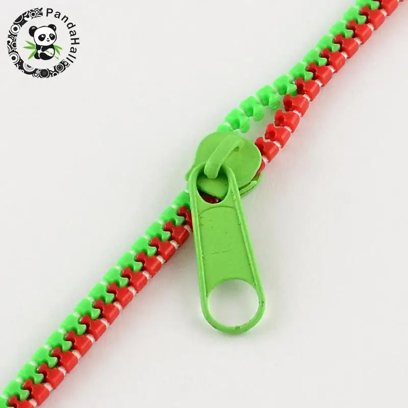

Plastic Zipper Bracelets Mixed Color 190x5.5mm