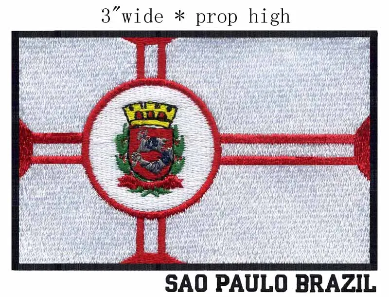 Sao Paulo бразильский флаг вышивка патч 3 &quotШирокая доставка/Дети Эмблема/Поддержка