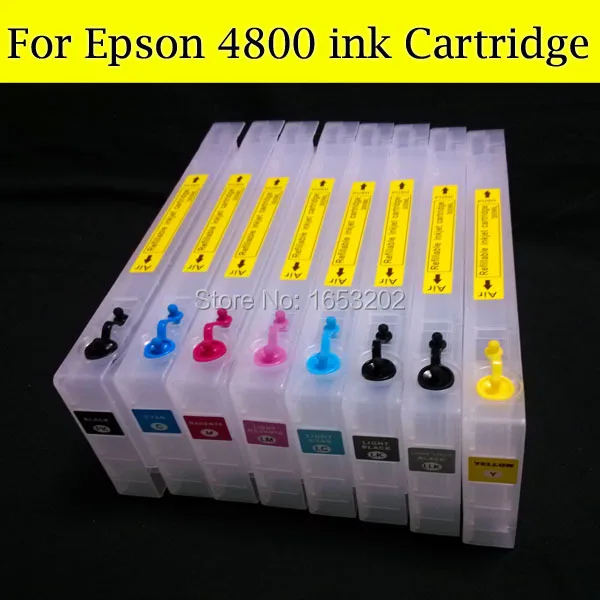 8 Color Refill ink cartridge For EPSON 4800 With Chip Resetter Stylus Pro 4800