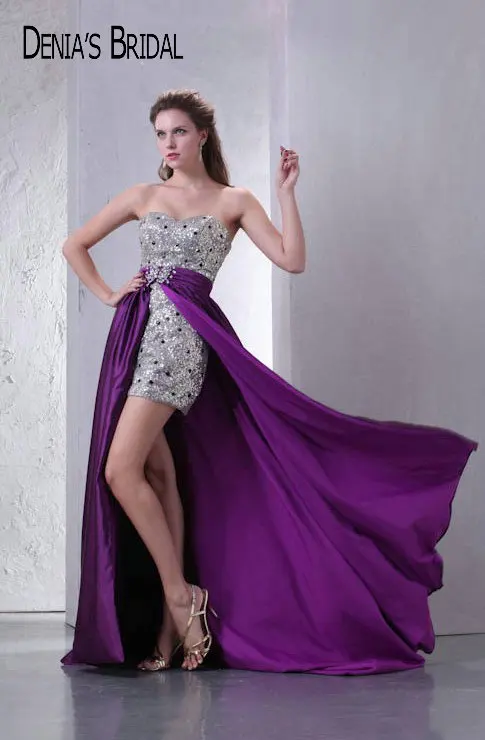 Реальные фотографии фиолетовое милое вечернее платье без рукавов со съемным