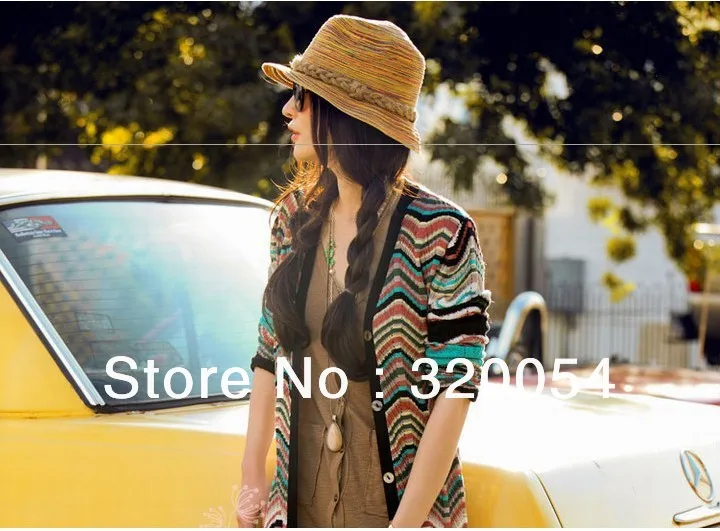 1 шт. соломенная шляпа в радужную полоску модная женская летняя Солнцезащитная