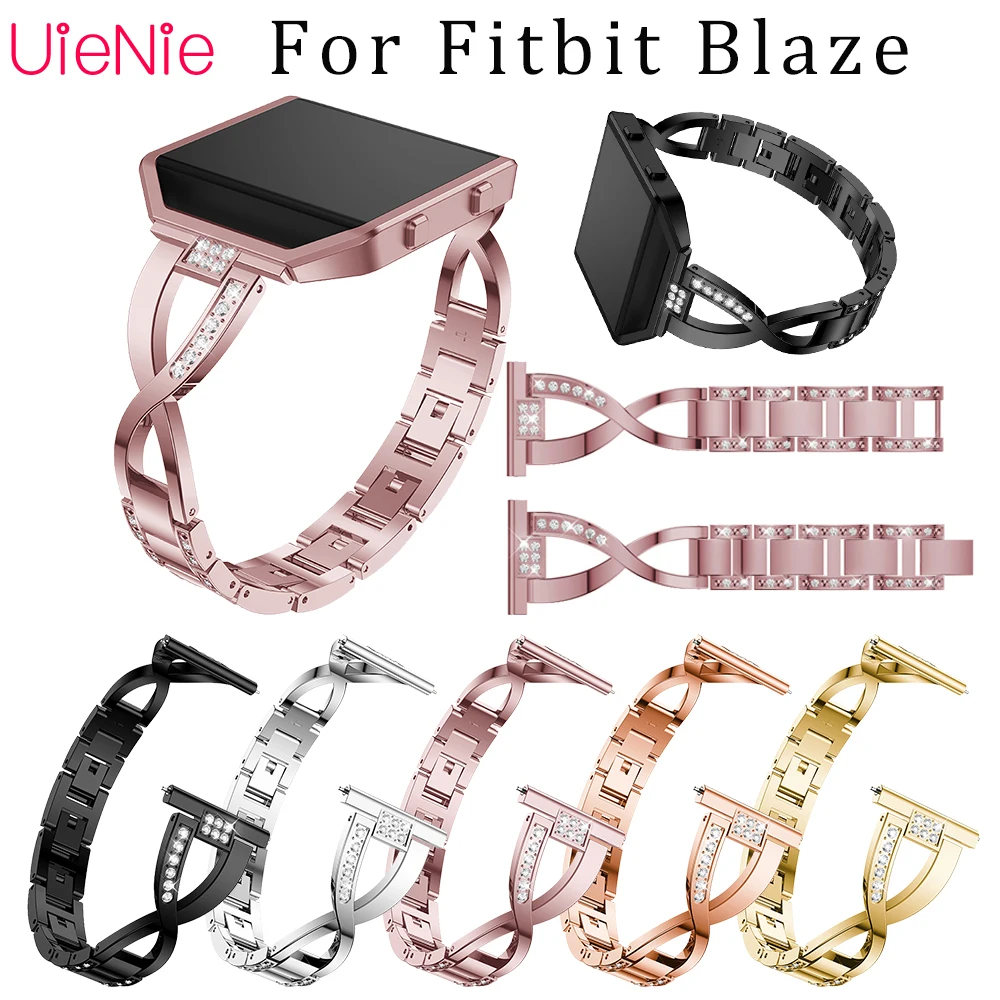 Для умных часов Fitbit Blaze frontier/классический сменный Браслет Стразы + БЕЗЕЛЬ мужские