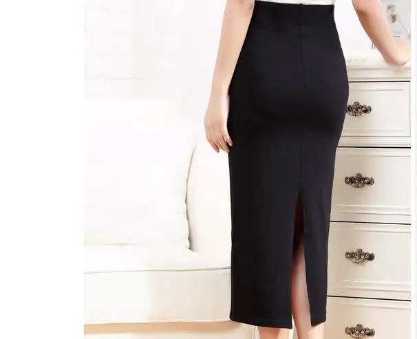 Женская длинная юбка-карандаш по индивидуальному заказу макси-юбка с разрезом