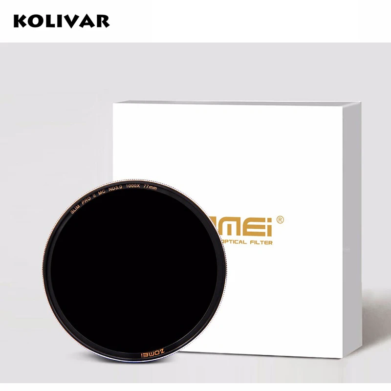 Zomei Slim MC ND1000 ND3.0 52/58/67/72/77/82 Pro Оптическое стекло нейтральной плотности ND фильтр для