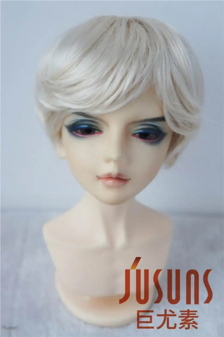 Blond SM202 D28053 23-24 см Размер 9-10 дюймов BJD парики Enfant мягкие синтетические мохеровые кукольные парики аксессуары для кукол - Цвет: Blond SM202