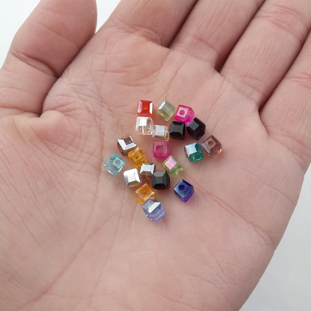 Австрийские квадратные хрустальные бусины WLYeeS 4 мм 100 шт./лот стеклянные россыпью