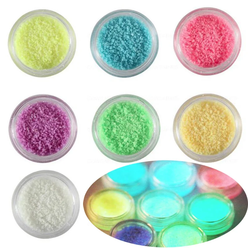 Блестящий светящийся порошок Addfavor для дизайна ногтей украшения фосфорный