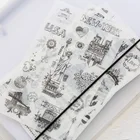 6 листовупаковка знаменитые Строительные Декоративные канцелярские наклейки Скрапбукинг DIY дневник альбом палка этикетка