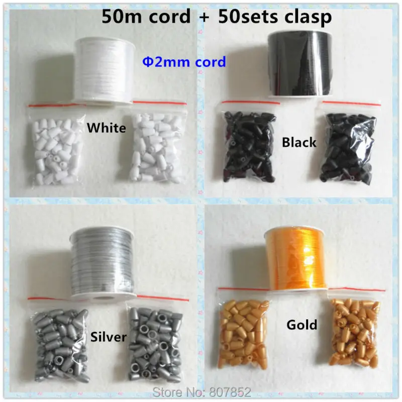 200 м 2 0 мм нейлоновый атласный шнур и пластиковые безопасные застежки для сделай
