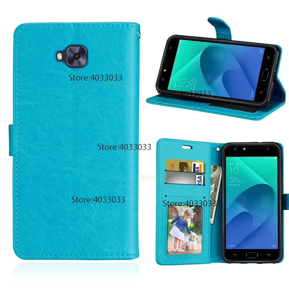Флип чехол для Asus ZenFone 4 ZD553KL ZD 553KL ZD553 KL бампер ZenFone4 селфи Глобальный 553 телефон