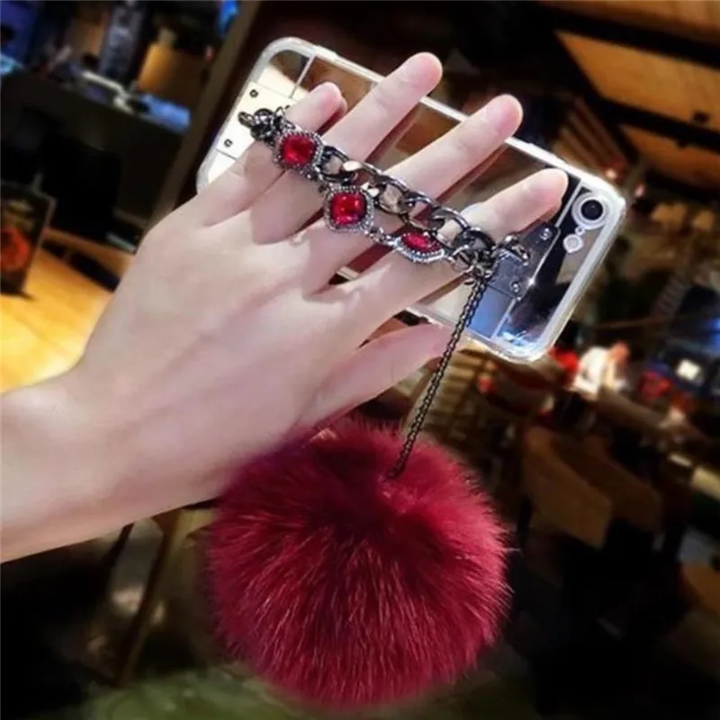 Чехол для Nokia 6 с кольцом-подставкой и бриллиантовыми стразами зеркальный чехол