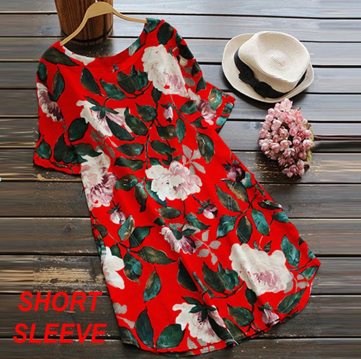 Женское платье с цветочным принтом Boho мини-платье коротким рукавом Повседневное