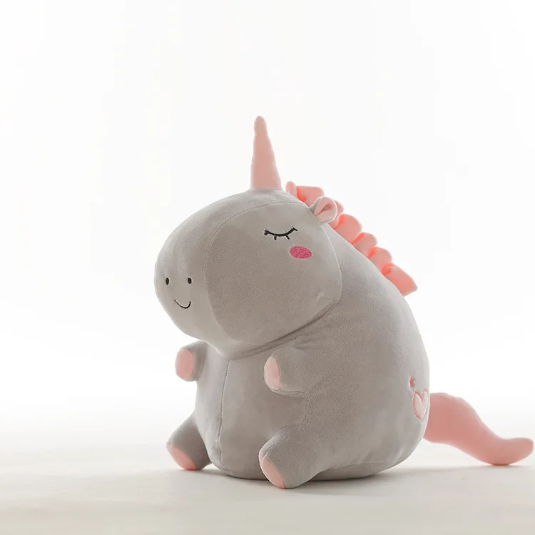 

Cute plush toy trumpet unicorn pillow holding a sleepy doll bed girl bursting doll