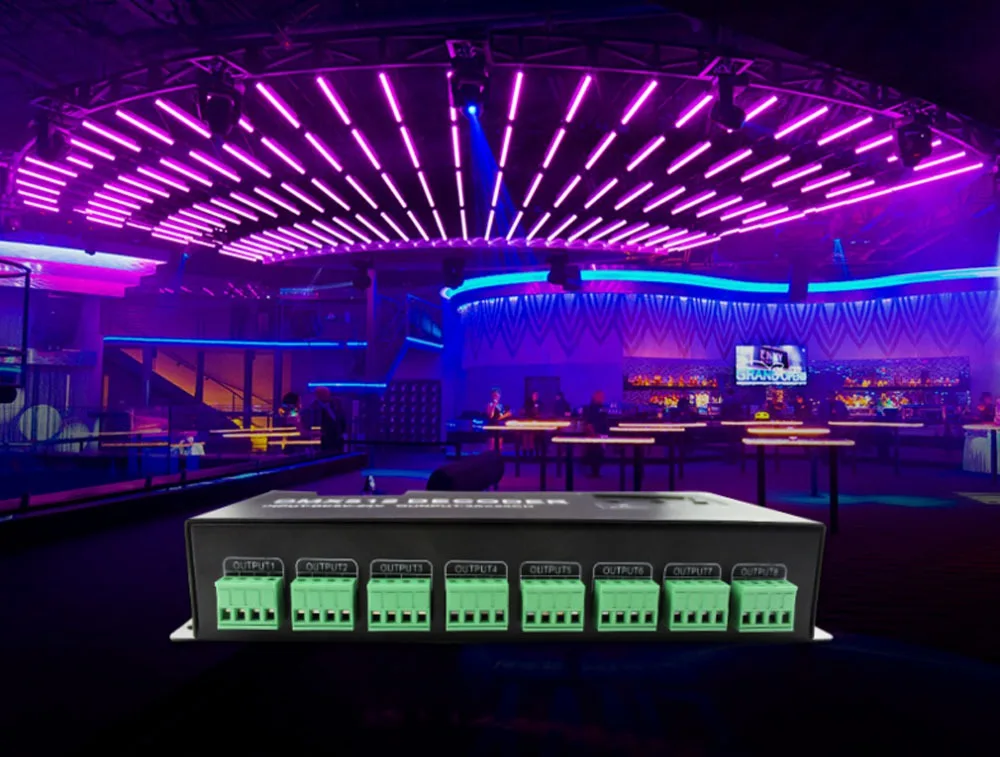 DMX512 декодер RGB Led контроллер 24 канала для одной светодиодной ленты Lihgt