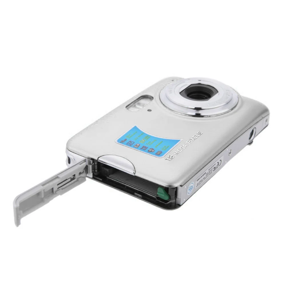 MEMTEQ Цифровая камера 2," TFT lcd монитор 8X цифровой зум 18.0MP HD 720P видео цифровая камера захват улыбки анти-встряхивание серебро