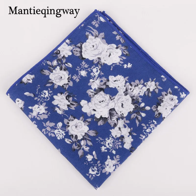 Mantieqingway Новое поступление хлопок цветочный принт Карманный платок мужской строгий деловой Свадебный кармашек квадратные женские носовые платки