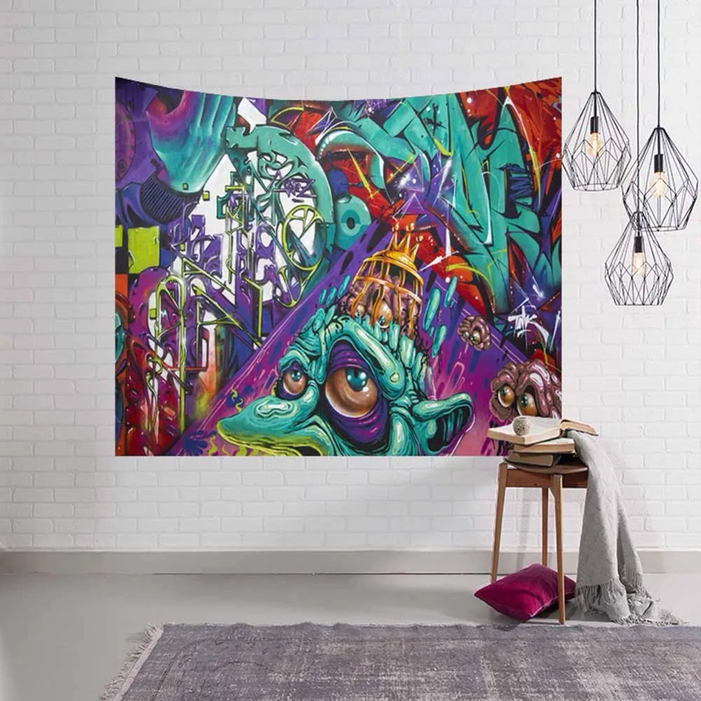 Геометрическая Асимметричная живопись настенный гобелен картина хиппи мандала