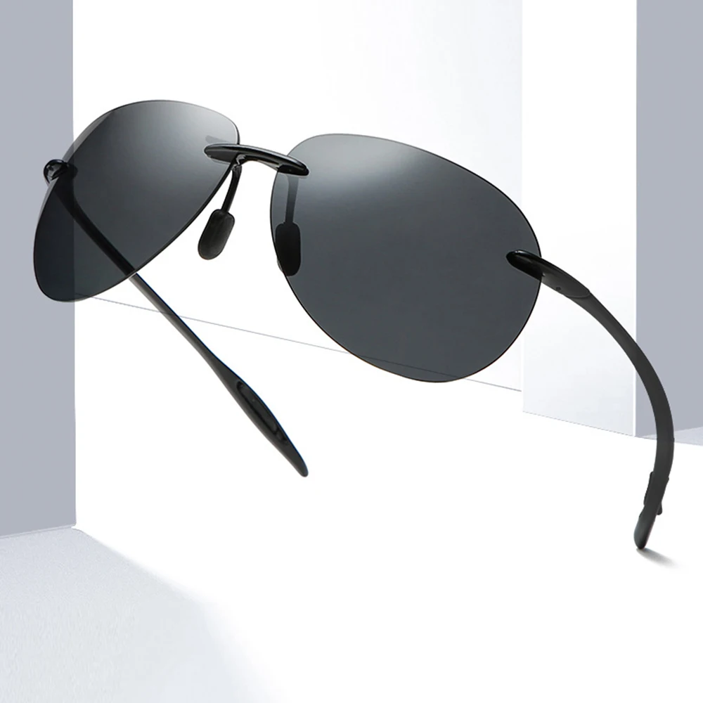 

Oculos De Sol Feminina Real Sale Adult 2019 Rimless Grey Tr90 Polarized Sunglasses Men Ultra-light Men's Driver Driving Fishing
