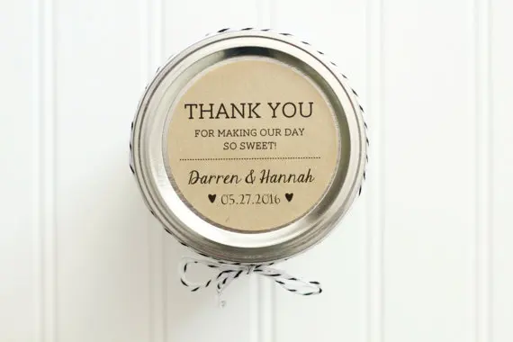 Индивидуальные круглые наклейки с надписью Thank You на свадьбу цветные ярлыки из