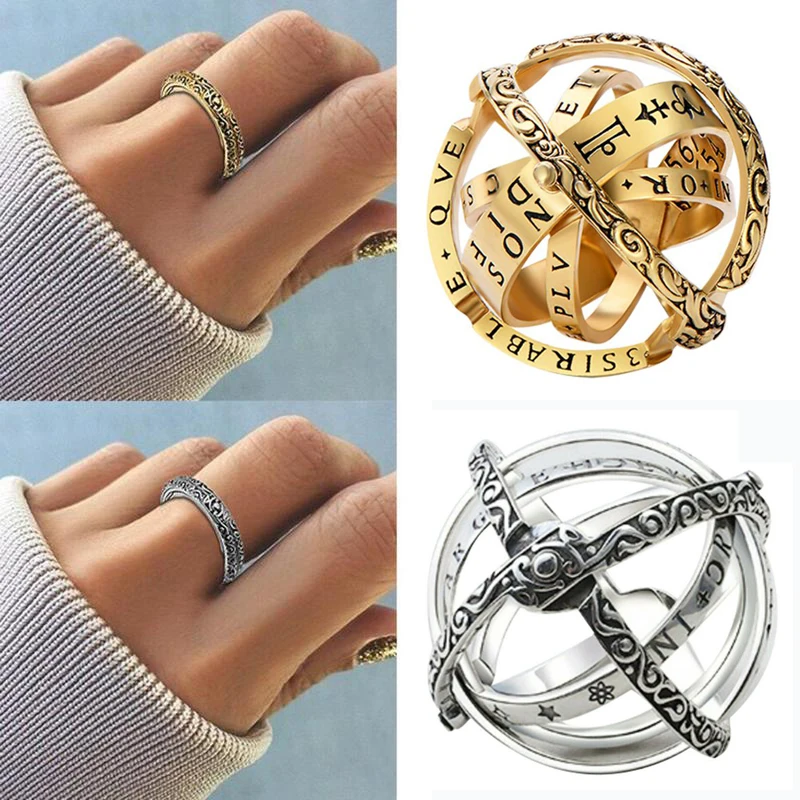 Кольцо на палец для пары подарок астрономический шар студенческое кольцо