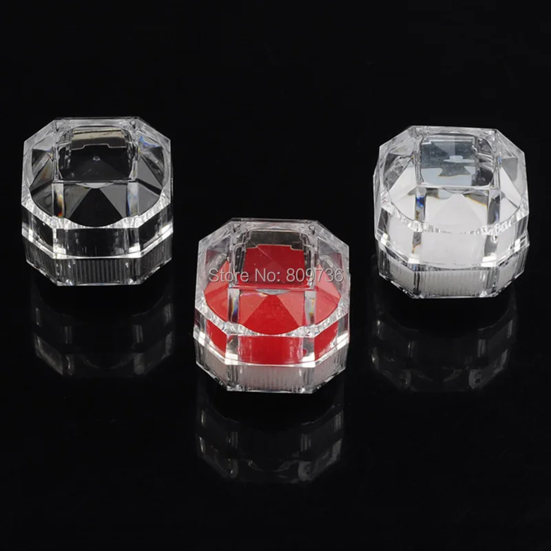 1 шт. элегантная портативная акриловая прозрачная витрина для колец и сережек 3 8*3