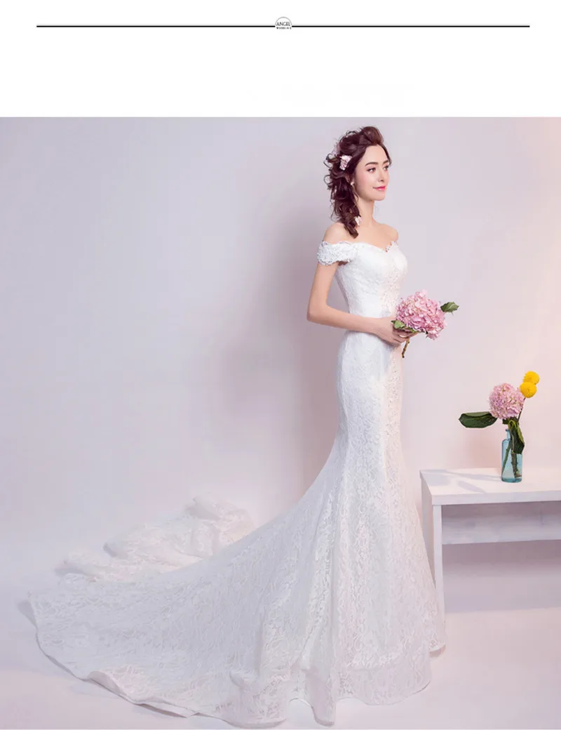 Vestido De Noiva 2017 настоящая фотография Милая свадебное платье Белый Тюль с Кружево