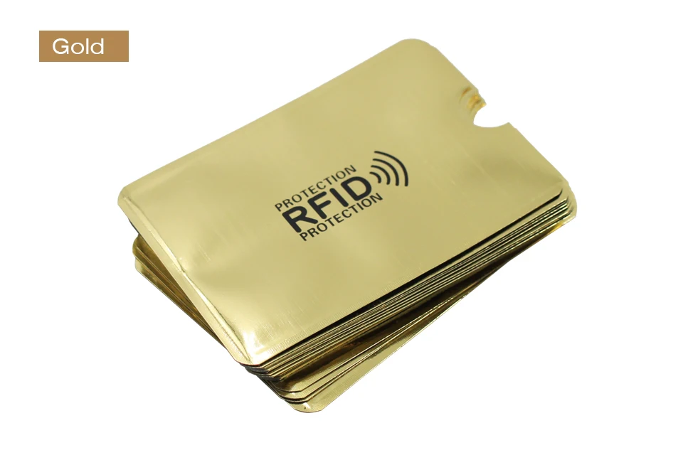 6 шт Многоцветный Анти Rfid Блокировка ридер замок банк держатель для карт ID карты Чехол Rfid защита металлический кредитный держатель для карт Алюминий