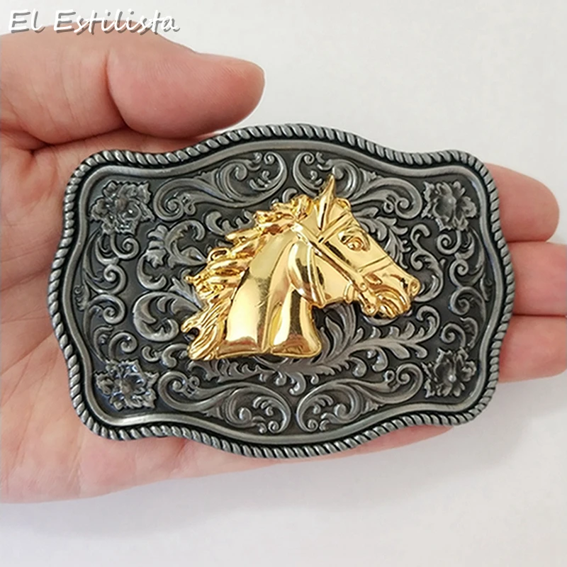 Ковбойские Золотые 3D пряжки для головы лошади классические животных паракорды