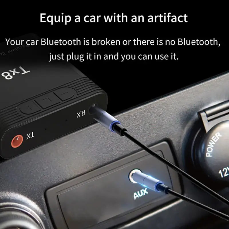 Приемник передатчик музыкального аудио 2 в 1 Bluetooth 5 0 портативный адаптер подключи