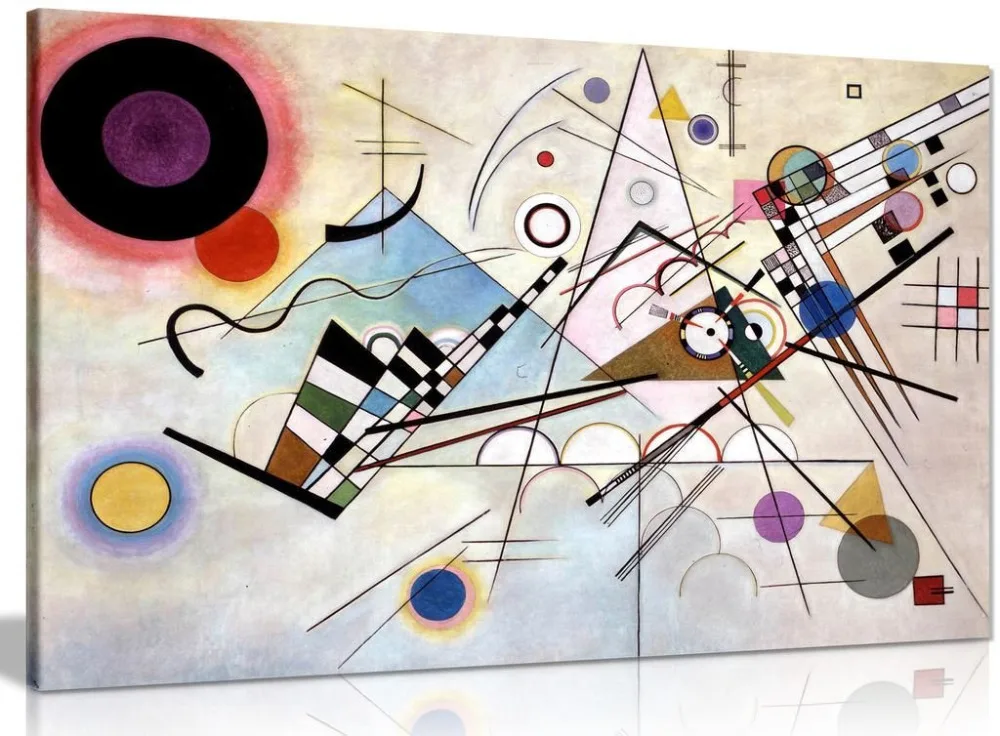 

Геометрическая абстрактная масляная живопись Wassily Kandinsky ручной работы, холст, художественные настенные картины для гостиной, домашний деко...