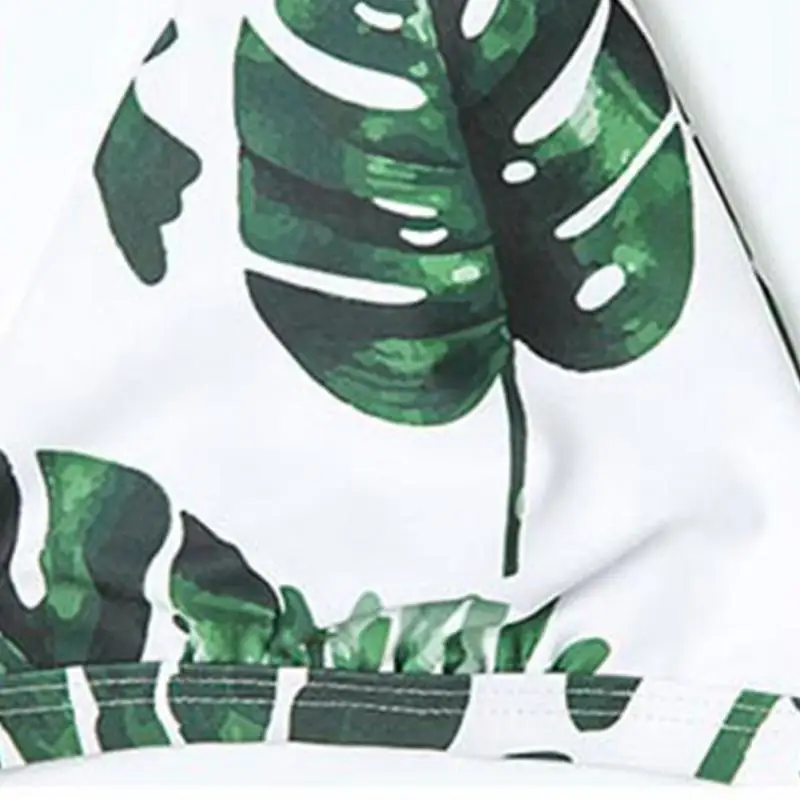 Женский комплект бикини с бантиком сексуальный цветочный принт купальник пуш ап|