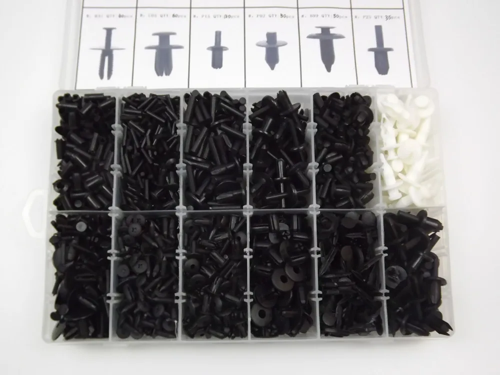 

740Pcs Car Automotive Push Pin Rivet Trim Clip Panel Body Interior Assortment