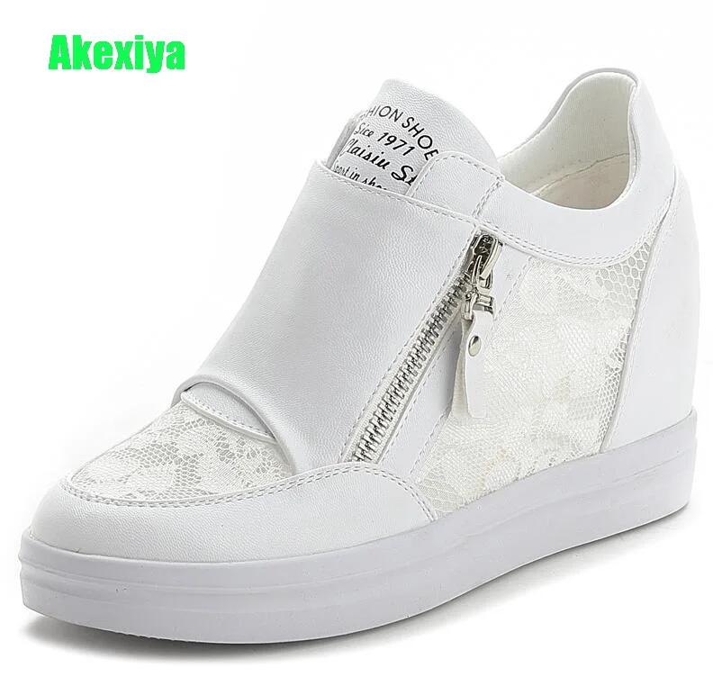 Akexiya/2019 г. Модные женские кроссовки на танкетке летние дышащие высокого качества