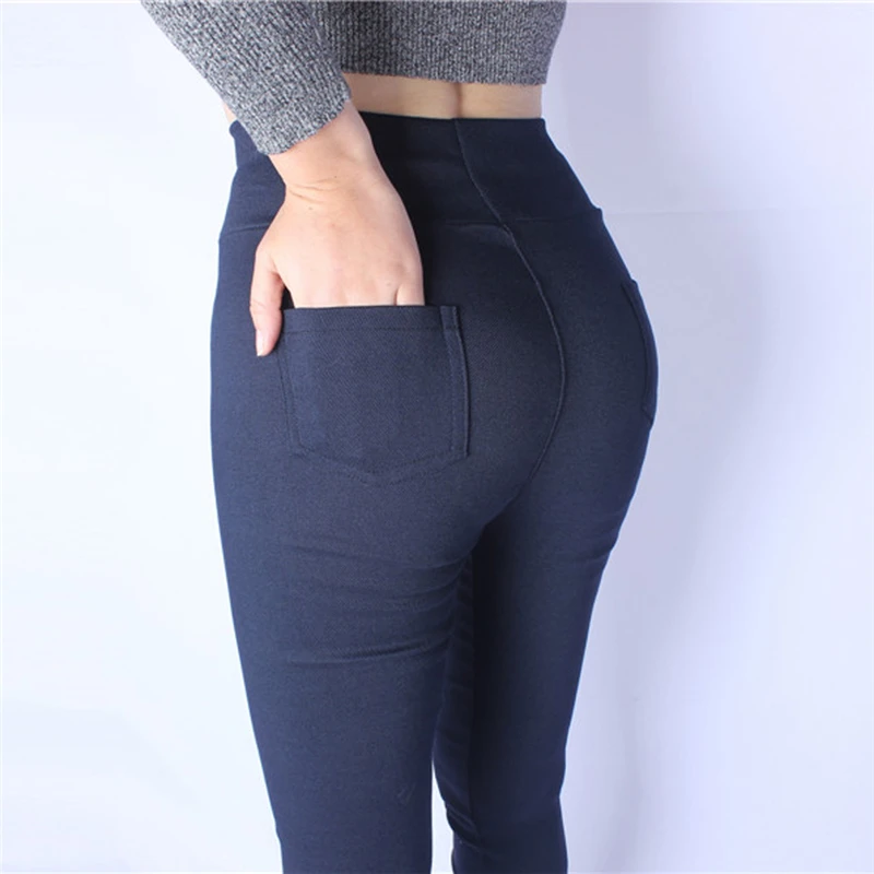 Новинка 2019 сексуальные обтягивающие леггинсы размера плюс женские с карманами