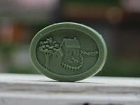 wholesale1pcs christmas series little house and dogs r1203 silicone handmade soap mold crafts diy mould
