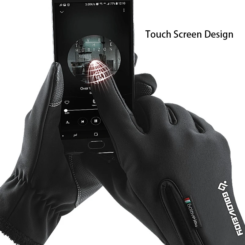 Winter Cycling Bicycle Gloves Windproof Thermal Warm Fleece Men Women Motorcycle Snow Skiing Sport Bike Glove | Спорт и развлечения